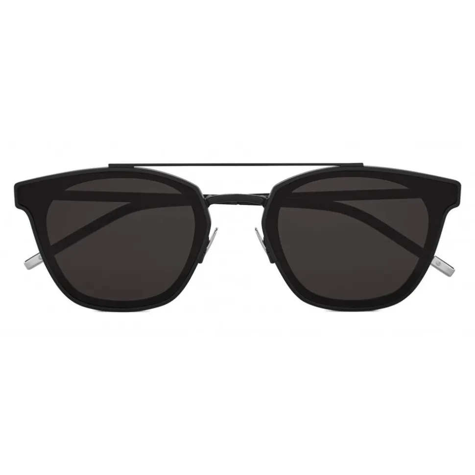 Yves Saint Laurent - Classic SL 28 Metal Sunglasses with Rounded Square Frame - Black Matt - Saint Laurent Eyewear - Avvenice