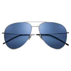 Yves Saint Laurent - Classic SL 11 Aviator Sunglasses with Double Metal Bridge - Palladium - Saint Laurent Eyewear - Avvenice