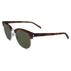 Yves Saint Laurent - Classic SL 108 Round Sunglasses with Polarized Mineral Glass Lenses - Havana - Saint Laurent Eyewear - Avvenice