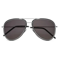 Yves Saint Laurent - Classic SL 294 Aviator Sunglasses with Double Metal Bridge - Silver - Saint Laurent Eyewear - Avvenice