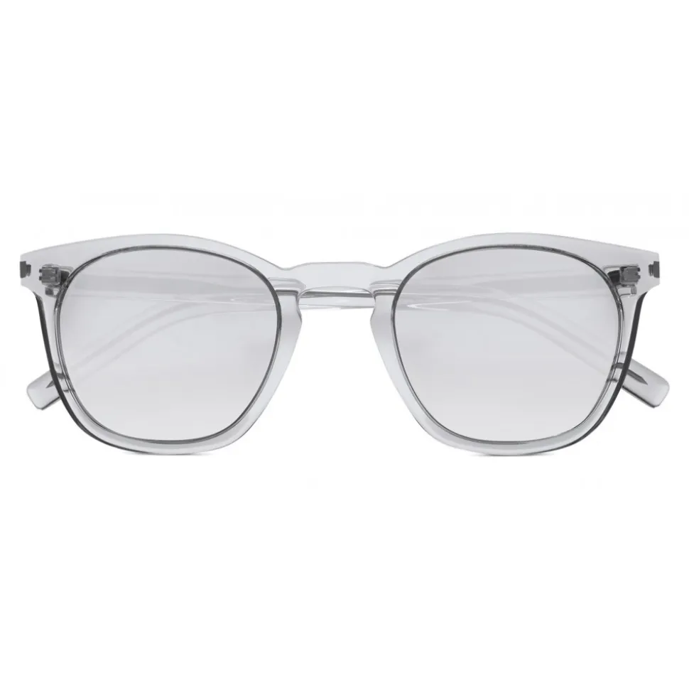 Yves Saint Laurent - Classic SL 28 Sunglasses with Rounded Square Frame - Transparent - Saint Laurent Eyewear - Avvenice