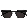 Yves Saint Laurent - Classic SL 28 Sunglasses with Rounded Square Frame - Black White - Saint Laurent Eyewear - Avvenice