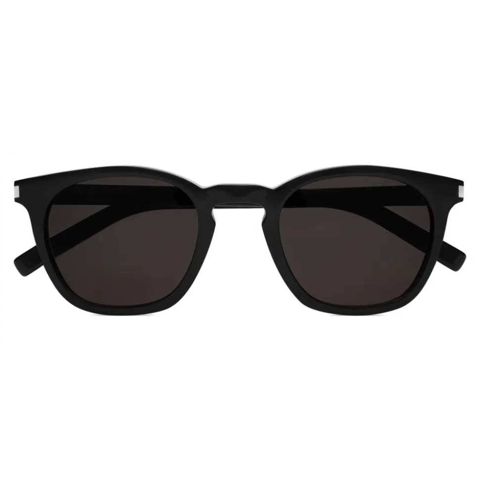 Yves Saint Laurent - Classic SL 28 Sunglasses with Rounded Square Frame - Black White - Saint Laurent Eyewear - Avvenice