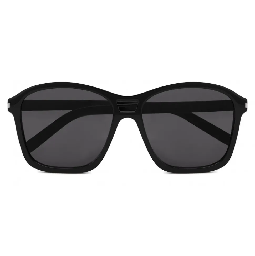 Yves Saint Laurent - Classic SL 258 Sunglasses with Square Frame Double Bridge - Black - Saint Laurent Eyewear - Avvenice