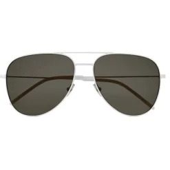 Yves Saint Laurent - Classic SL 11 Aviator Sunglasses with Double Metal Bridge - White - Saint Laurent Eyewear - Avvenice