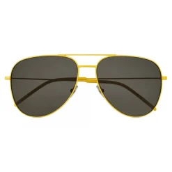 Yves Saint Laurent - Classic SL 11 Aviator Sunglasses with Double Metal Bridge - Brown - Saint Laurent Eyewear - Avvenice