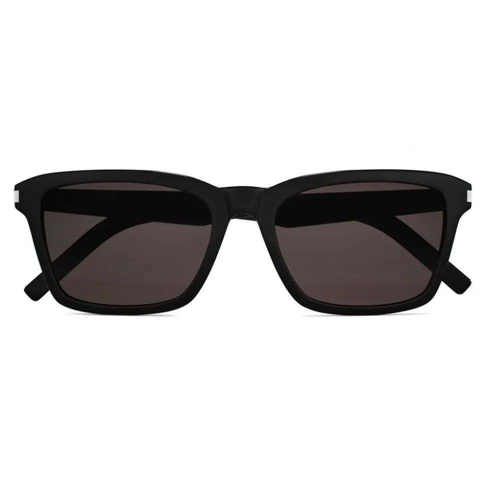 Yves Saint Laurent - Classic SL 258 Sunglasses with Rectangular Frame and Nylon Lenses - Black - Saint Laurent Eyewear - Avvenice
