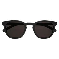 Yves Saint Laurent - Classic SL 28 Sunglasses with Rounded Square Frame - Black - Saint Laurent Eyewear - Avvenice