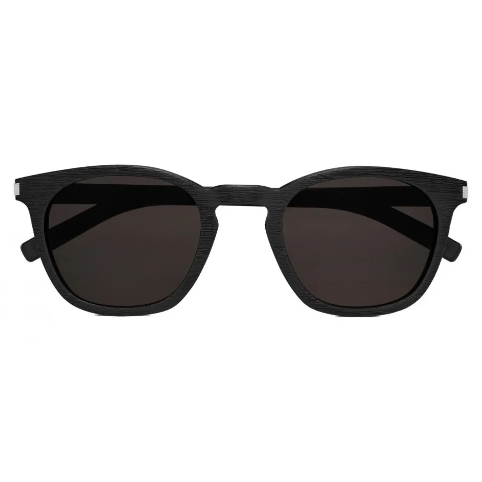 Yves Saint Laurent - Classic SL 28 Sunglasses with Rounded Square Frame - Black - Saint Laurent Eyewear - Avvenice