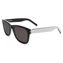 Yves Saint Laurent - Classic SL 51 Sunglasses with Square Wellington Frame - Black White - Saint Laurent Eyewear - Avvenice