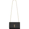 Yves Saint Laurent - Kate Medium in Grain de Poudre Embossed Leather - Black Light Bronze - Saint Laurent Exclusive Collection - Avvenice