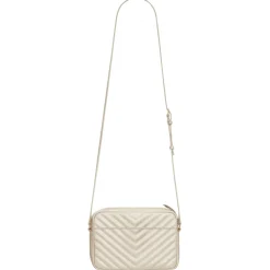 Yves Saint Laurent - Lou Camera Bag in Quilted Leather - Creme Soft - Saint Laurent Exclusive Collection - Avvenice