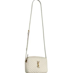 Yves Saint Laurent - Lou Camera Bag in Quilted Leather - Creme Soft - Saint Laurent Exclusive Collection - Avvenice