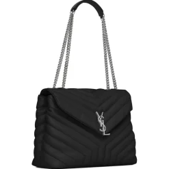 Yves Saint Laurent - Loulou Medium in Quilted Leather - Black Nickel - Saint Laurent Exclusive Collection - Avvenice