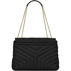 Yves Saint Laurent - Loulou Medium in Quilted Leather - Black Light Bronze - Saint Laurent Exclusive Collection - Avvenice