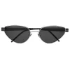 Yves Saint Laurent - Monogramme Triangular SL M51 Sunglasses - Black Silver - Saint Laurent Eyewear - Avvenice