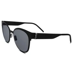Yves Saint Laurent - Monogramme SL M42 Round Sunglasses with Nylon Lenses and Acetate Temples - Grey - Saint Laurent Eyewear - Avvenice