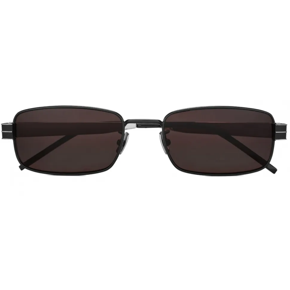 Yves Saint Laurent - Monogramme Rectangular SL M49 Sunglasses - Black Brown - Saint Laurent Eyewear - Avvenice