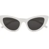 Yves Saint Laurent - New Wave SL 213 Lily Sunglasses with Triangular Frame - White - Saint Laurent Eyewear - Avvenice