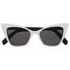 Yves Saint Laurent - New Wave SL 244 Victorie Sunglasses with Triangular Frame - Ivory - Saint Laurent Eyewear - Avvenice
