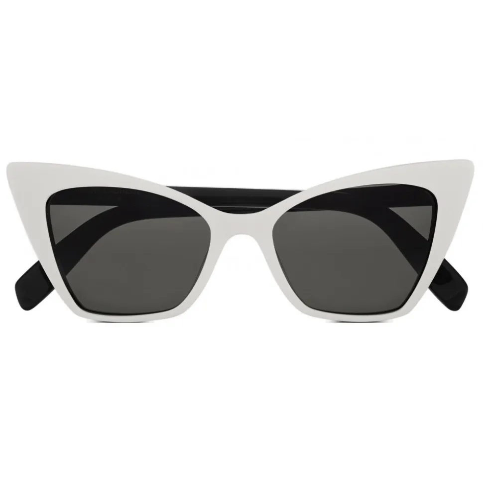 Yves Saint Laurent - New Wave SL 244 Victorie Sunglasses with Triangular Frame - Ivory - Saint Laurent Eyewear - Avvenice