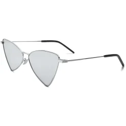 Yves Saint Laurent - New Wave SL 303 Triangular Jerry Sunglasses - Oxidized Silver - Saint Laurent Eyewear - Avvenice
