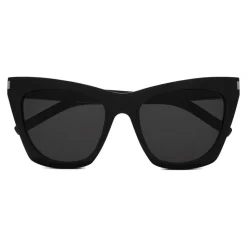 Yves Saint Laurent - New Wave SL 214 Kate Sunglasses with Triangular Frame - Black - Saint Laurent Eyewear - Avvenice