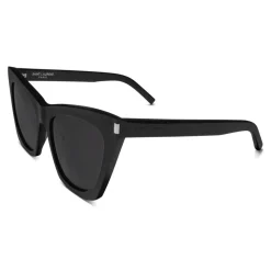 Yves Saint Laurent - New Wave SL 214 Kate Sunglasses with Triangular Frame - Black - Saint Laurent Eyewear - Avvenice