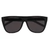 Yves Saint Laurent - New Wave SL 1 Sunglasses with Leather Thick Frame - Black - Saint Laurent Eyewear - Avvenice