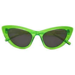 Yves Saint Laurent - New Wave SL 213 Lily Sunglasses with Triangular Frame - Transparent Green - Saint Laurent Eyewear - Avvenice