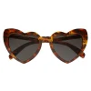 Yves Saint Laurent - New Wave 181 Leulou Heart Sunglasses with Leopard Motif - Sunglasses - Yves Saint Laurent Eyewear - Avvenice