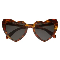 Yves Saint Laurent - New Wave 181 Leulou Heart Sunglasses with Leopard Motif - Sunglasses - Yves Saint Laurent Eyewear - Avvenice