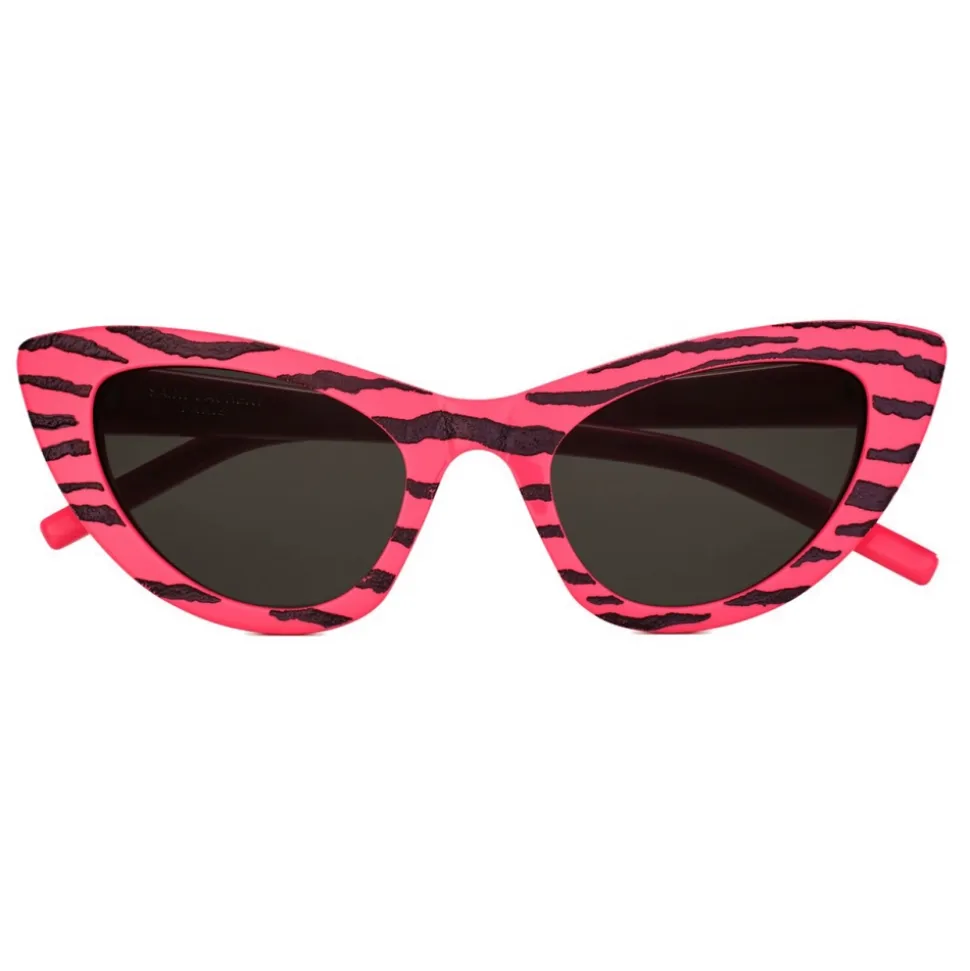 Yves Saint Laurent - New Wave SL 213 Lily Sunglasses with Triangular Frame - Tiger Fuchsia - Saint Laurent Eyewear - Avvenice
