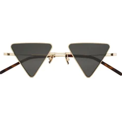 Yves Saint Laurent - New Wave SL 300 Triangular Sunglasses - Gold - Saint Laurent Eyewear - Avvenice
