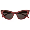 Yves Saint Laurent - New Wave SL 213 Lily Sunglasses with Triangular Frame - Tiger Red Legion - Saint Laurent Eyewear - Avvenice