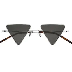 Yves Saint Laurent - New Wave SL 300 Triangular Sunglasses - Silver - Saint Laurent Eyewear - Avvenice