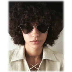Yves Saint Laurent - New Wave SL 303 Triangular Jerry Sunglasses - Silver - Saint Laurent Eyewear - Avvenice
