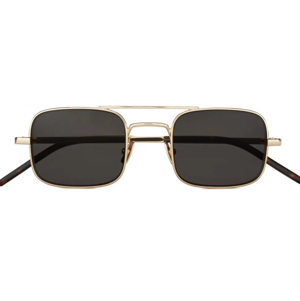 Yves Saint Laurent - Rectangular SL 331 Sunglasses - Gold Black - Saint Laurent Eyewear - Avvenice