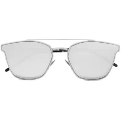 Yves Saint Laurent - Round Metal SL 28 Sunglasses - Oxidized Silver - Sunglasses - Saint Laurent Eyewear - Avvenice