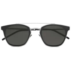 Yves Saint Laurent - Round Metal SL 28 Sunglasses - Silver - Sunglasses - Saint Laurent Eyewear - Avvenice