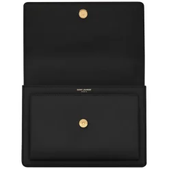 Yves Saint Laurent - Sunset Medium in Smooth Leather - Black Gold - Saint Laurent Exclusive Collection - Avvenice