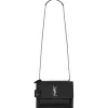 Yves Saint Laurent - Sunset Medium in Smooth Leather - Black Silver - Saint Laurent Exclusive Collection - Avvenice