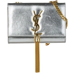 Yves Saint Laurent Vintage - Classic Kate Tassel Leather Crossbody Bag - Silver - Leather Handbag - Luxury High Quality - Avvenice