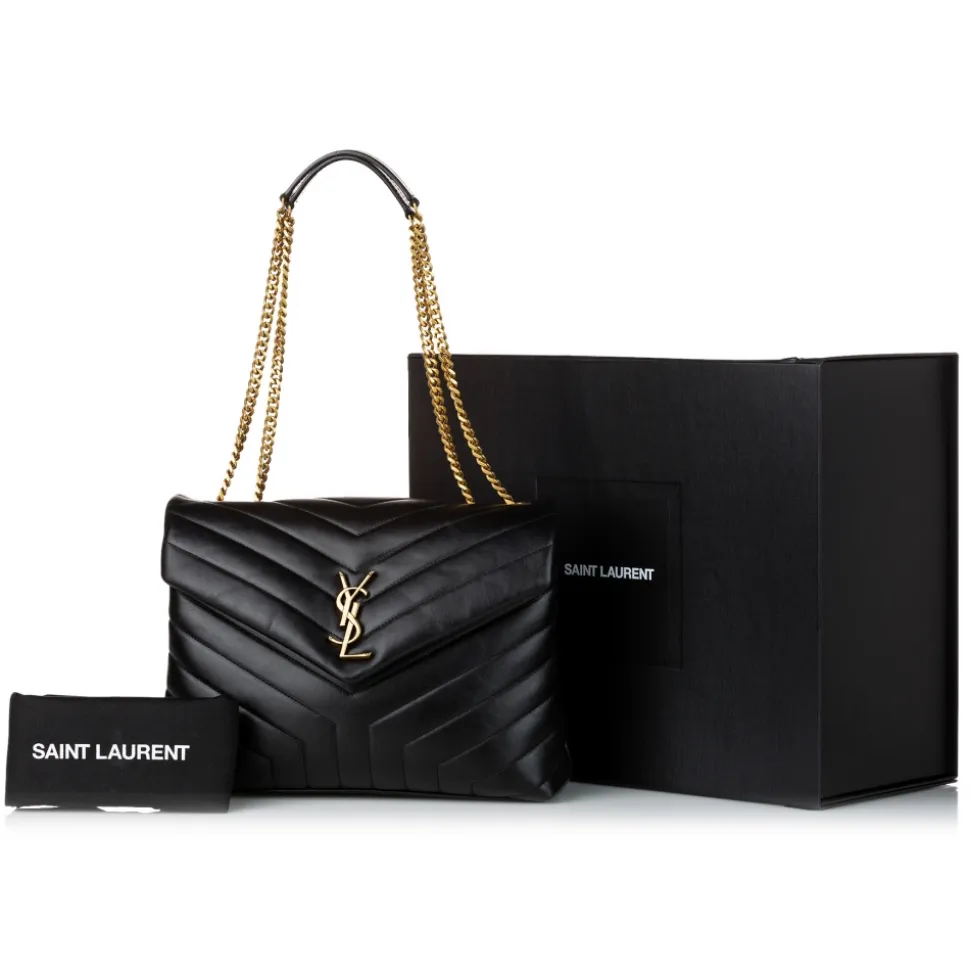 Yves Saint Laurent Vintage - LouLou Leather Shoulder Bag - Black - Leather Handbag - Luxury High Quality - Avvenice