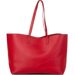 Yves Saint Laurent Vintage - EastWest Leather Tote Bag - Red - Leather Handbag - Luxury High Quality - Avvenice
