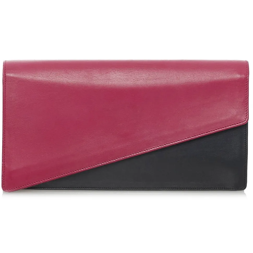 Yves Saint Laurent Vintage - Leather Clutch Bag - Red Black - Leather Handbag - Luxury High Quality - Avvenice