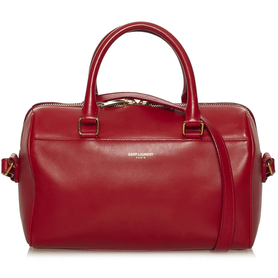 Yves Saint Laurent Vintage - Classic Baby Duffle Bag - Red - Leather Handbag - Luxury High Quality - Avvenice