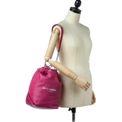 Yves Saint Laurent Vintage - Teddy Leather Bucket Bag - Pink - Leather Handbag - Luxury High Quality - Avvenice