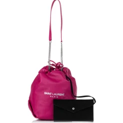 Yves Saint Laurent Vintage - Teddy Leather Bucket Bag - Pink - Leather Handbag - Luxury High Quality - Avvenice