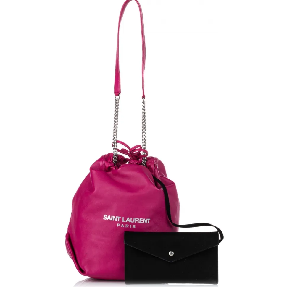 Yves Saint Laurent Vintage - Teddy Leather Bucket Bag - Pink - Leather Handbag - Luxury High Quality - Avvenice